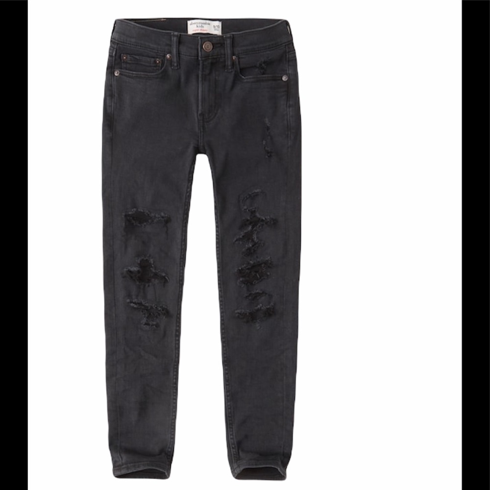 Abercrombie kids super skinny jeans black